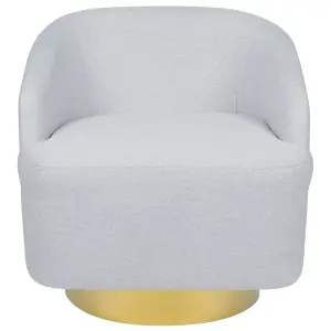 Armchair LAVIK Swivel Fabric Light Grey