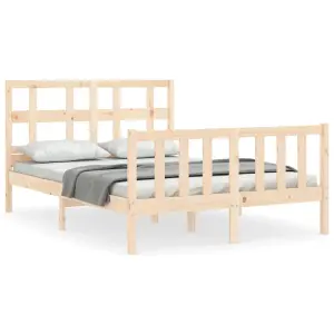 Berkfield Bed Frame with Headboard 120x200 cm Solid Wood