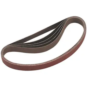 5 Pack of 20mm x 520mm 80 Grit Sanding Belts for Detail Sanding