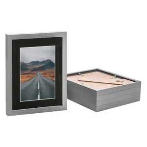 Photo Frames with 5" x 7" Mount - 8" x 10" - Black Mount - Pack of 5