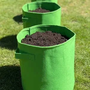 Potato & Vegetable Planter Grow Bags (Set of 6) Non Woven Aeration Fabric Pots