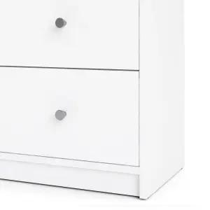 6 Drawer Chest (3+3) in White May