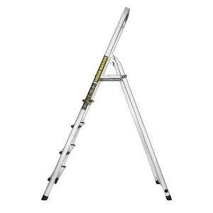 TOUGH MASTER Step ladder folding aluminium & steel 5 steps top hand rail