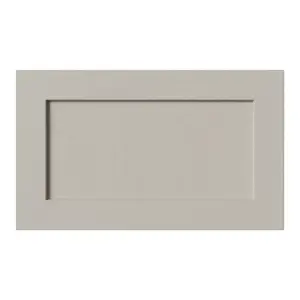 Tydeman Matt pebble Shaker Bridging door & pan drawer front, 356mm x 20mm x 597mm