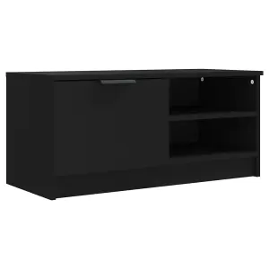 Berkfield TV Cabinets 2 pcs Black 80x35x36.5 cm Engineered Wood