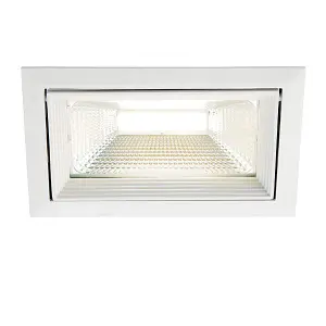 Luminosa Axial Integrated LED Recessed Light Matt White, Glass