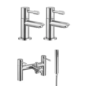 Nes Home Remy Basin & Bath Shower Mixer Taps Chrome