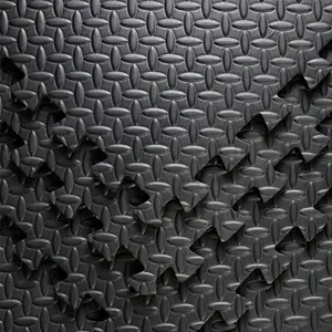 Interlocking EVA Floor Mats Black 60cmx60cm Pack of 18