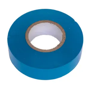 Sealey PVC Insulating Tape Electrical PVC 19mm x 20M Blue Pack of 10 ITBLU10