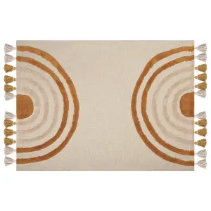 Blanket MATHURA Cotton 130 x 180 cm Beige