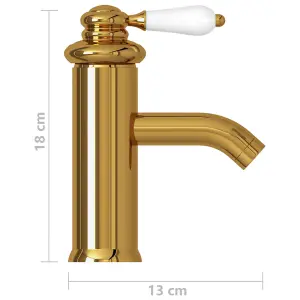 Bathroom Basin Faucet Gold 130x180 mm