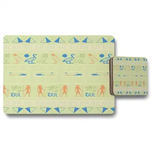 Hieroglyphic egyptian language symbols (Placemat & Coaster Set) / Default Title