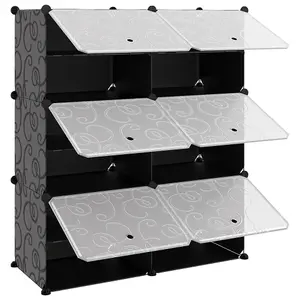 Berkfield Shoe Rack Black 84.5x31x93.5 cm PP