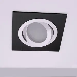 Luminosa Helium Recessed Downlight Light Square Black