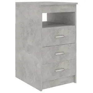 Berkfield Drawer Cabinet Concrete Grey 40x50x76 cm Engineered Wood