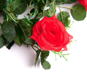 Best Artificial 7ft Red Silk Rose Garland