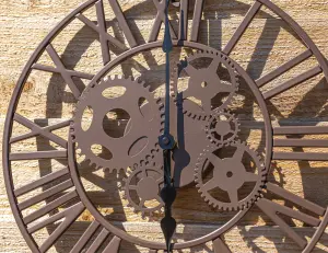 Large Wall Hanging Cog Design Clock