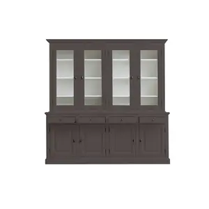 Topeka Standard China Cabinet Beige Grey/White