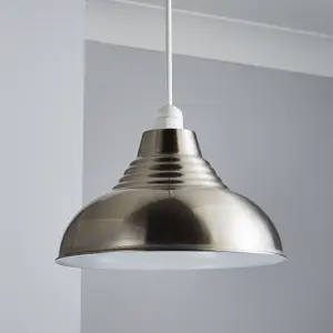 Inlight Lucia Satin Nickel effect pendant Light shade (D)30cm