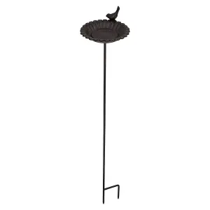 Woodside Ground Insert Cast Iron Bird Bath