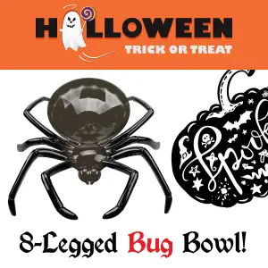 Halloween Sweet Bowl - Spider Bowl Scary Halloween Party - 24cm Black