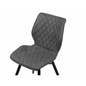 Mahaffie Upholstered Dining Chair (Set of 2) Grey