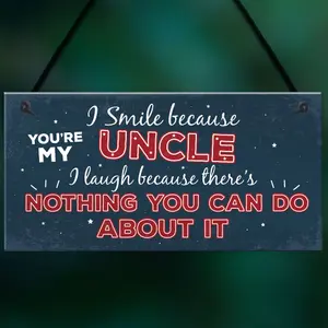 Red Ocean Funny Uncle Birthday Gifts Presents Hanging Plaque Keepsake Christmas Uncle Gifts