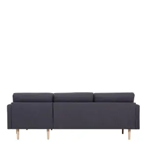 Larvik Chaiselongue Sofa (RH) - Anthracite - Oak Legs