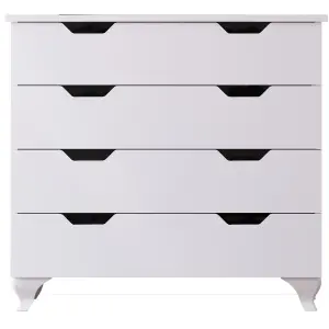 BERGEN 4 Chest Of Drawers, White