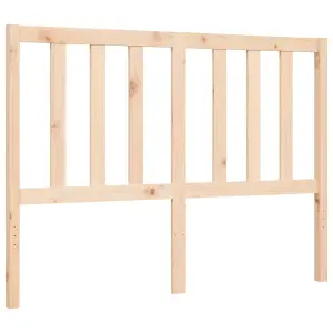 Berkfield Bed Frame with Headboard Small Double Solid Wood