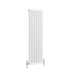 Right Radiators 1500x380 mm Vertical Traditional 2 Column Cast Iron Style Radiator White