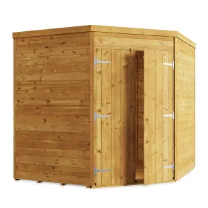 BillyOh Expert Tongue and Groove Corner Workshop Wooden Shed - 7x7 - Windowless