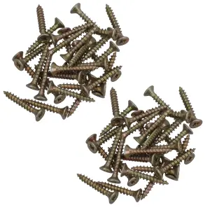 3mm x 20mm Countersunk Wood Chipboard Screw Fasteners PZ1 Drive 60pc