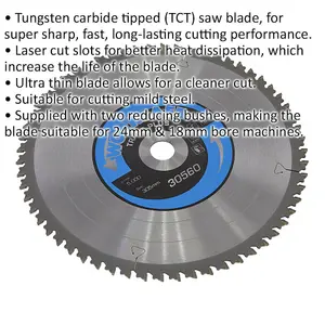 305mm TCT Circular Saw Blade for Ultra Thin Cuts - 25.4mm Bore - 60 Teeth