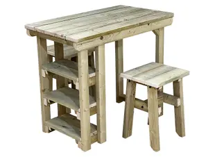 Garden potting table, multi purpose workbench (106cm + 2x chairs)