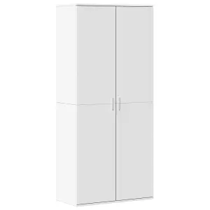 Berkfield Shoe Cabinet White 80x39x178 cm Engineered Wood