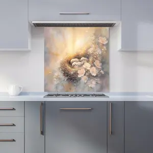 Ava Sterling: 00014 Premium Glass Kitchen Splashback W600mm x H600mm