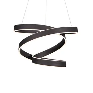 Milagro Andromeda Black LED Pendant Lamp 45W High Quality Designer Light With A Stunning Flowing Design