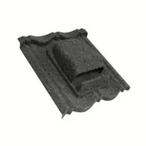 PACK OF 2 (Total 2 Units) - .450mm Thick Roof Tile Bond Cowl Roof Tile Vent - 420mm (D)x 430mm (W) - Black