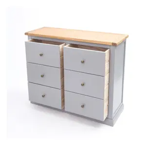 Rocca 6 Drawer Chest of Drawers Brass Knob