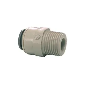 John Guest PI010822S - Male NPTF to Pushfit Straight Adaptor - 1/4" NPTF x 1/4" Pushfit