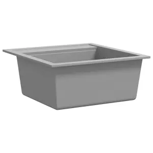 Berkfield Granite Kitchen Sink Single Basin Grey