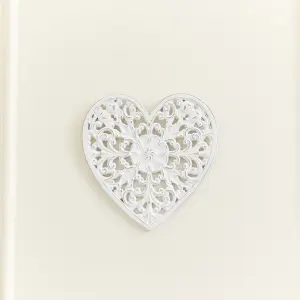 Melody Maison White Floral Heart Wall Plaque