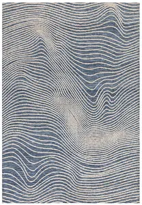 Modern Blue Easy to Clean Abstract Rug for Living Room & Bedroom-120cm X 170cm