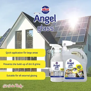 Nilco Angel Glass 12L Self Cleaning Treatment Cleaner Mirrors Tiles Screens 6x2L