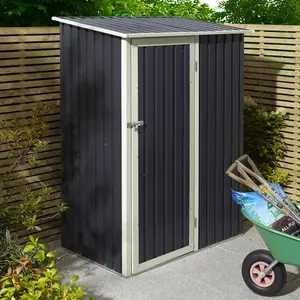 Rowlinson Trentvale 5x3 ft Pent Dark grey Metal Shed