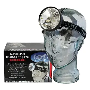 Clulite Pro Beam 510 Head Torch - HL13 Super Spot Head-A-Lite Rechargeable