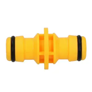 2 Way Male Straight Garden Hose Water Pipe Connector Fast Joiner Coupler 2pc