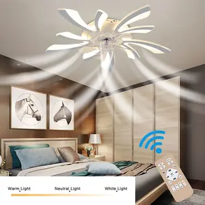 30.7'' Dia Creative White LED Ceiling Fan Light with Remote Control