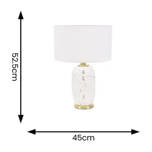 Glass Table Lamp White / No